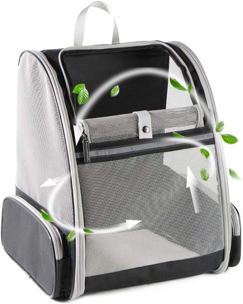 Texsens Deluxe Bubble Backpack Pet Carrier – Sleek Black Edition