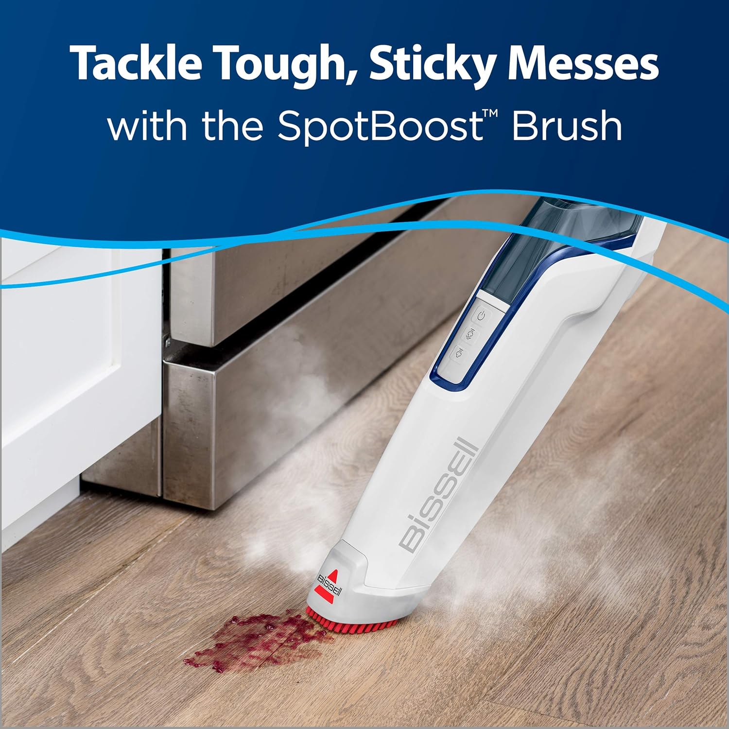 Bissell PowerFresh Deluxe Steam Mop – 3-in-1-Bodenreiniger mit Handdampfer, Modell 1806, Saphir