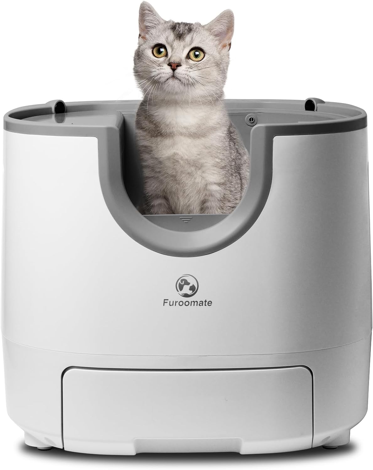 Automatische selbstreinigende Katzentoilette von Furomate – Geräumiges Design mit erweiterten Sicherheitsfunktionen