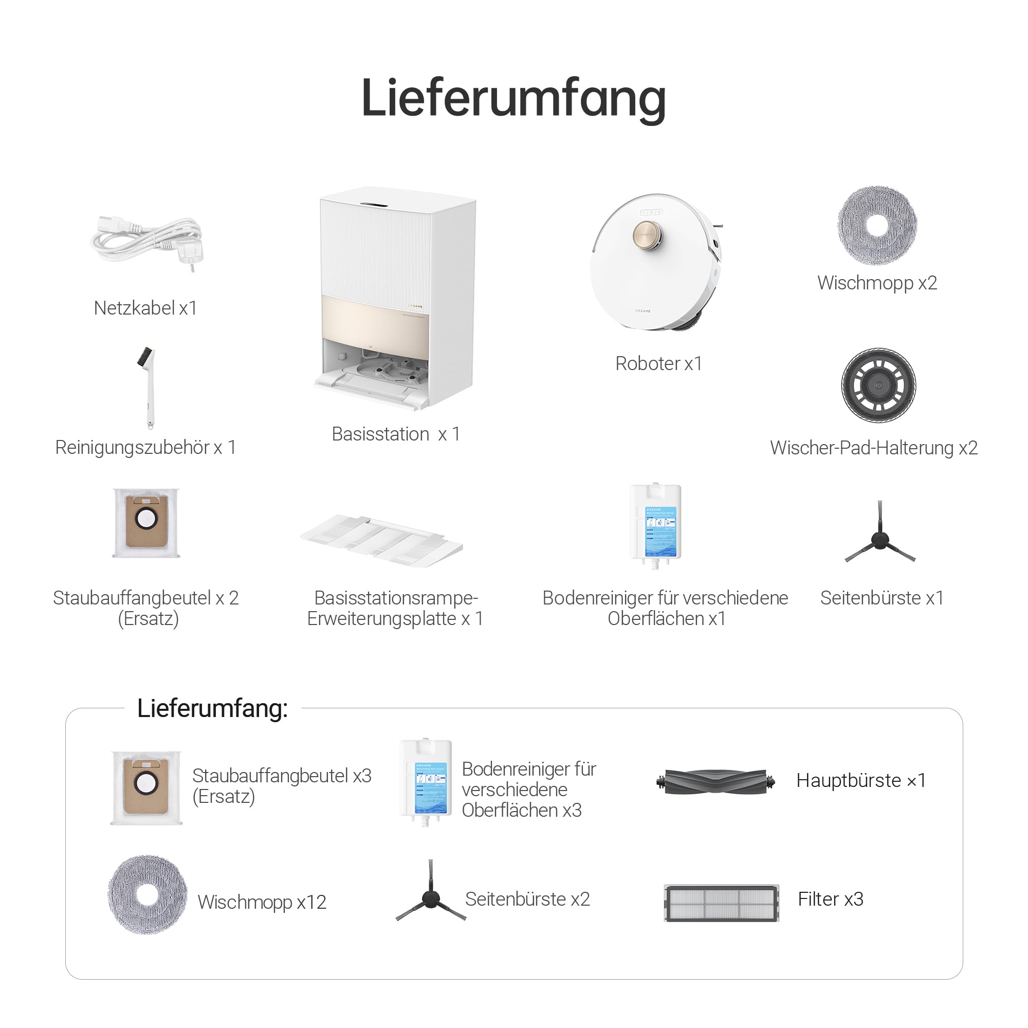 Dreame L20 Ultra Saugroboter mit MopExtend™, 7000 Pa Saugleistung und automatischer Reinigungsstation