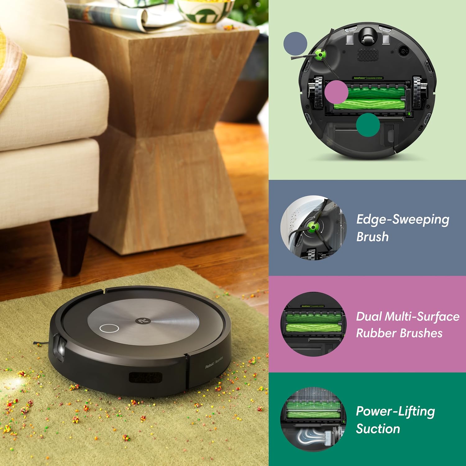 iRobot Roomba J7+ selbstentleerender Roboterstaubsauger – intelligente Navigation, präzise Reinigung und haustierfreundliches Design