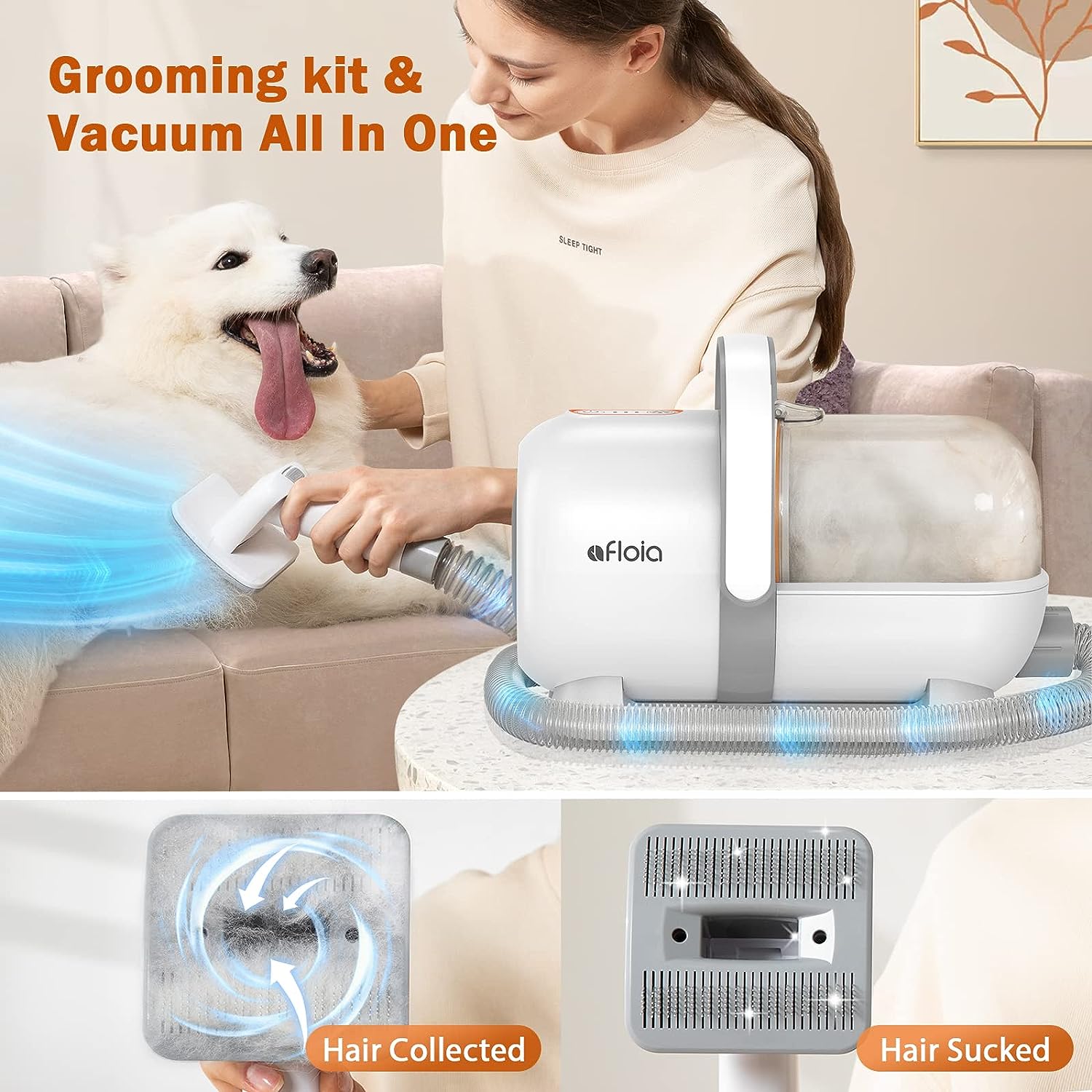 Afloia Pro Pet Grooming Kit with Vacuum – Complete Grooming Solution for Dogs & Cats